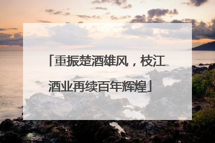 重振楚酒雄风，枝江酒业再续百年辉煌