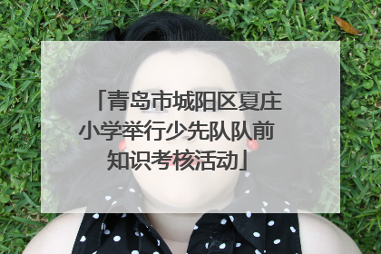 青岛市城阳区夏庄小学举行少先队队前知识考核活动