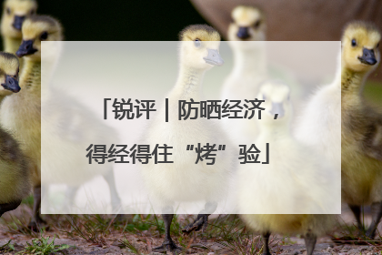 锐评｜防晒经济，得经得住“烤”验