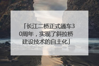 长江二桥正式通车30周年，实现了斜拉桥建设技术的自主化