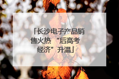 长沙电子产品销售火热 “后高考经济”升温