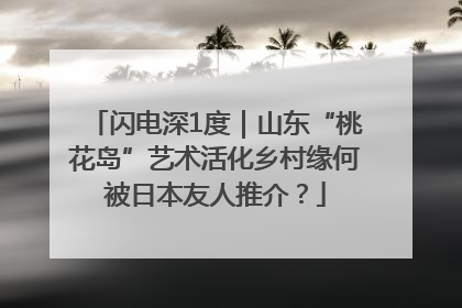闪电深1度｜山东“桃花岛”艺术活化乡村缘何被日本友人推介？