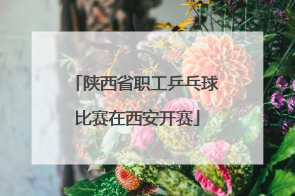 陕西省职工乒乓球比赛在西安开赛