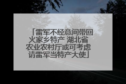 雷军不经意间带回火家乡特产 湖北省农业农村厅或可考虑请雷军当特产大使