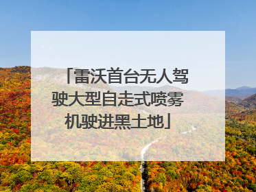 雷沃首台无人驾驶大型自走式喷雾机驶进黑土地