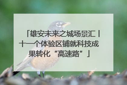 雄安未来之城场景汇丨十一个体验区铺就科技成果转化“高速路”