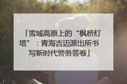 雪域高原上的“枫桥灯塔”：青海吉迈派出所书写新时代警务答卷