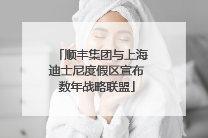 顺丰集团与上海迪士尼度假区宣布数年战略联盟
