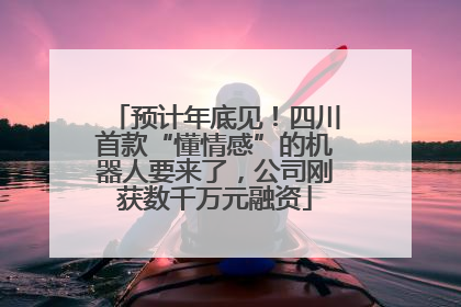 预计年底见！四川首款“懂情感”的机器人要来了，公司刚获数千万元融资