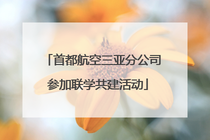 首都航空三亚分公司参加联学共建活动