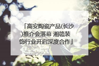 高安陶瓷产品(长沙)推介会落幕 湘赣装饰行业开启深度合作