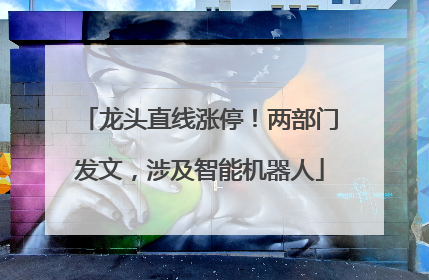 龙头直线涨停！两部门发文，涉及智能机器人