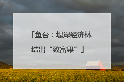 鱼台：堤岸经济林结出“致富果”