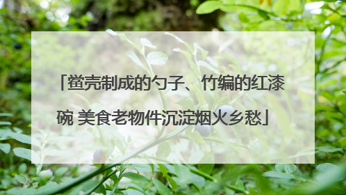 鲎壳制成的勺子、竹编的红漆碗 美食老物件沉淀烟火乡愁