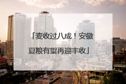 麦收过八成！安徽夏粮有望再迎丰收