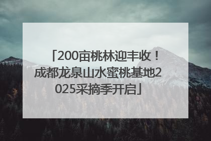 200亩桃林迎丰收！成都龙泉山水蜜桃基地2025采摘季开启