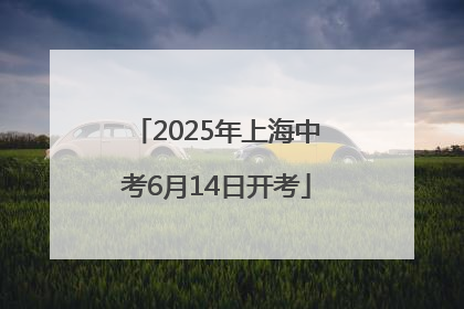 2025年上海中考6月14日开考
