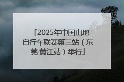 2025年中国山地自行车联赛第三站（东莞·黄江站）举行