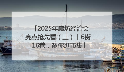 2025年廊坊经洽会亮点抢先看（三）丨6街16巷，邀你逛市集