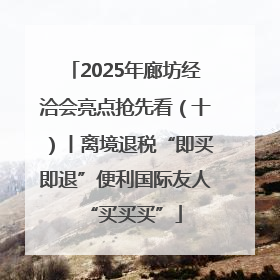 2025年廊坊经洽会亮点抢先看（十）丨离境退税“即买即退”便利国际友人“买买买”