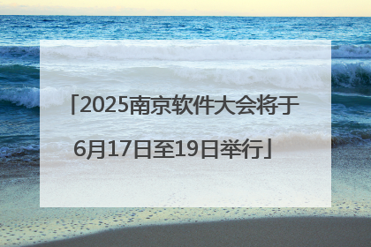 2025南京软件大会将于6月17日至19日举行