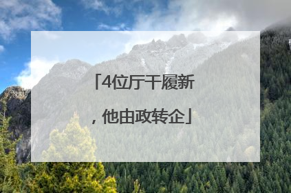 4位厅干履新，他由政转企
