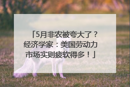 5月非农被夸大了？经济学家：美国劳动力市场实则疲软得多！
