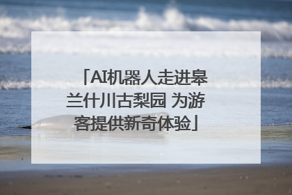 AI机器人走进皋兰什川古梨园 为游客提供新奇体验